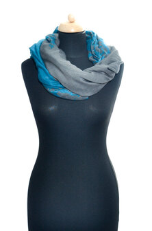 Two sided blue grey scarf